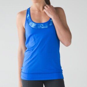 VGC Lululemon Minimalist Tank Pipe Dream Blue / Mini Tidal Trip Pipe Dre…